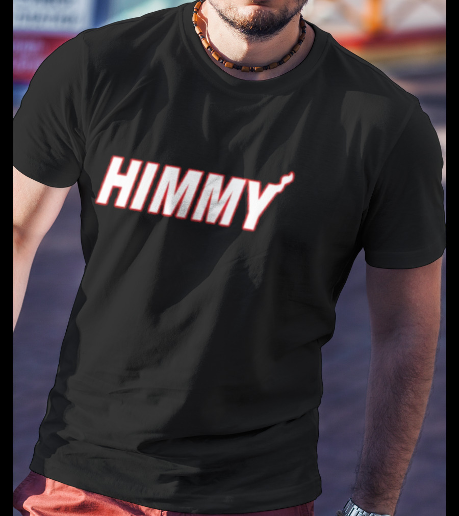 Marisa Marino Himmy Bold White Text With Red Outline T-Shirt