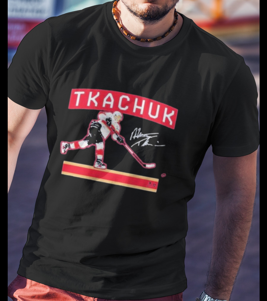 Tkachuk Slap Shot Autograph Player Signage T-Shirt