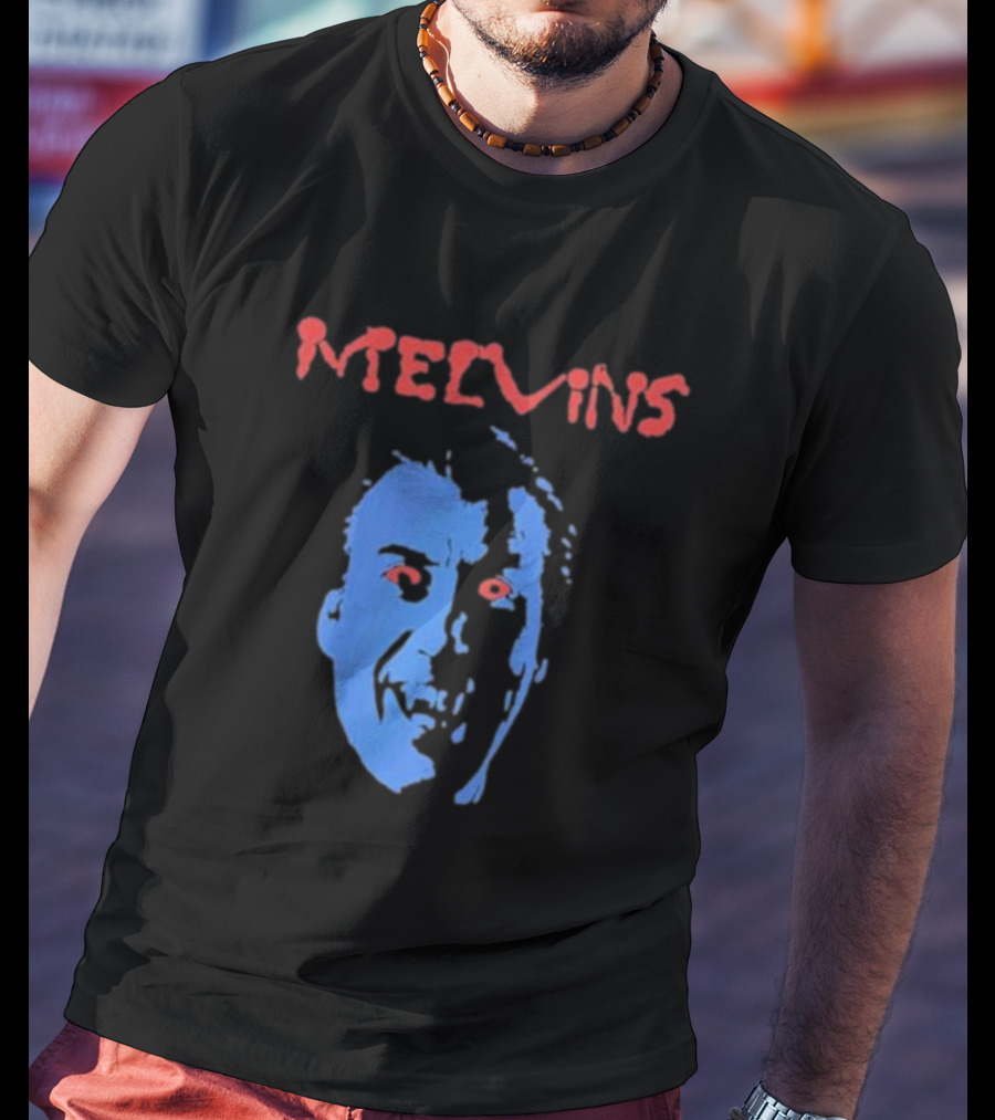 Melvins Christopher Iconic Blue Face With Red Eyes T-Shirt
