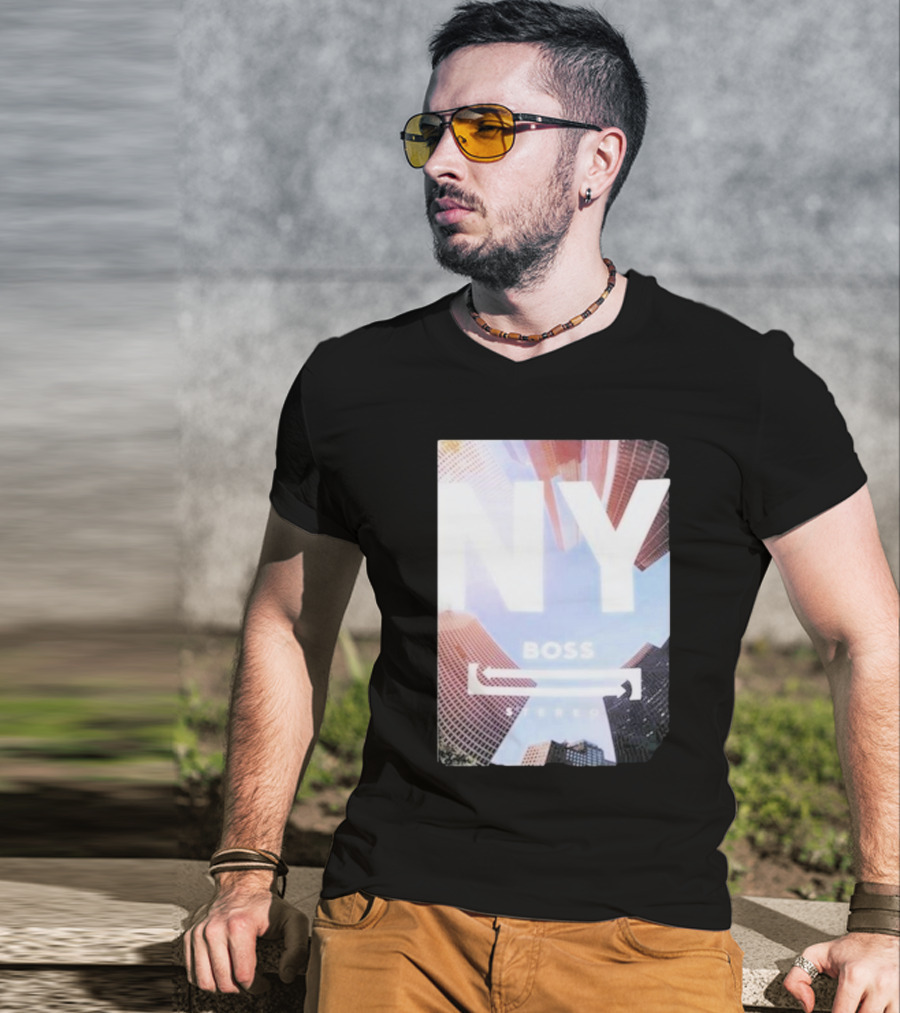 NY Boss Stereo Skyscraper Cityscape T-Shirt