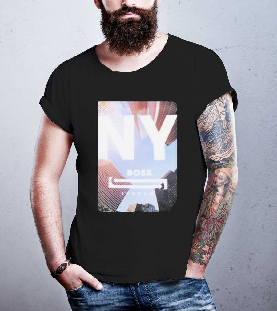NY Boss Stereo Skyscraper Cityscape T-Shirt