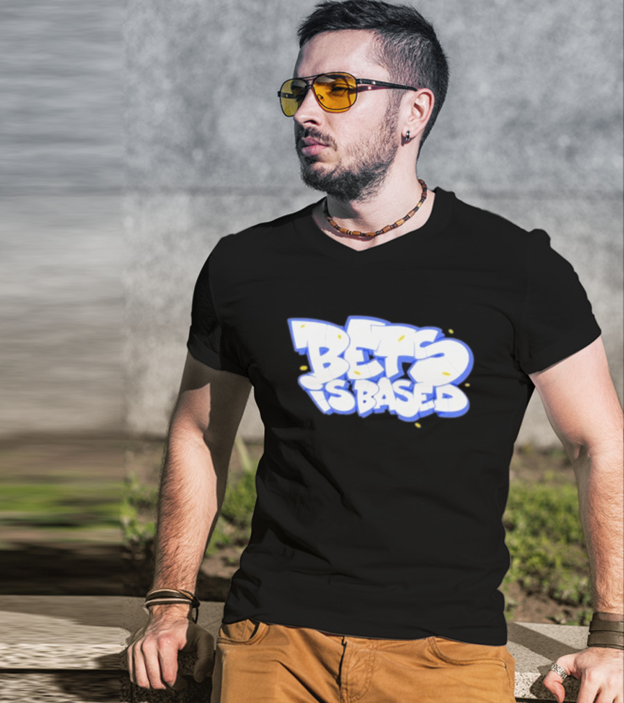 Bets Is Based Graffiti Style Text With Yellow Highlights T-Shirt