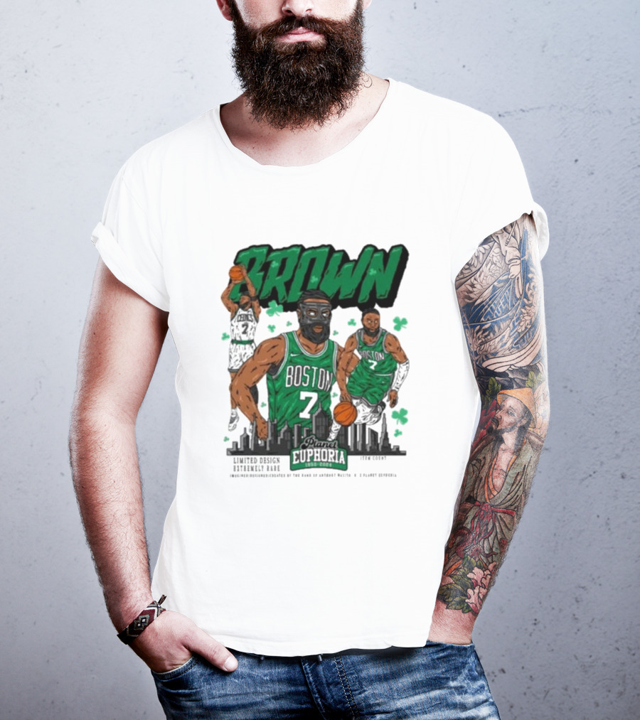 Boston Celtics Jaylen Brown Exclusive Basketball Planet Euphoria T-Shirt