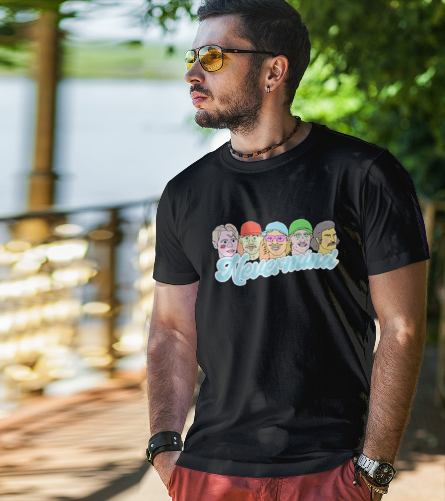 Nevermind Between You And Me Illustrated Faces T-Shirt