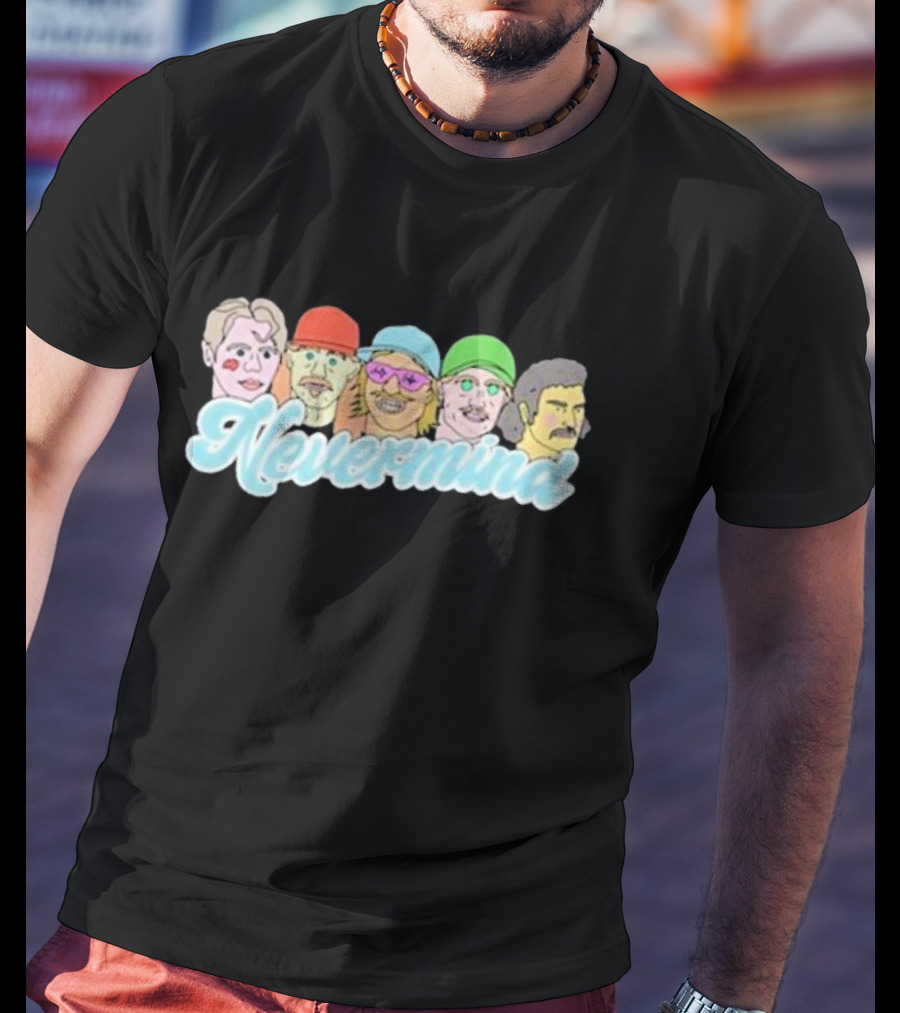 Nevermind Between You And Me Illustrated Faces T-Shirt
