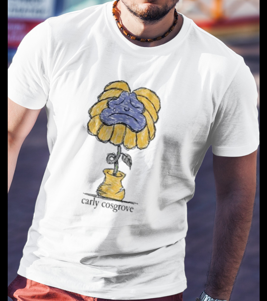Carly Cosgrove Sad Face Flowerpot T-Shirt