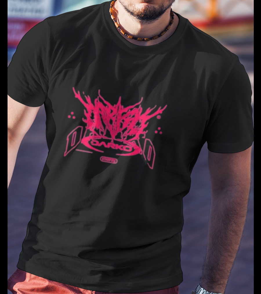 Darko Starfire Brutal Logo Art With Fiery Abstract Typography T-Shirt