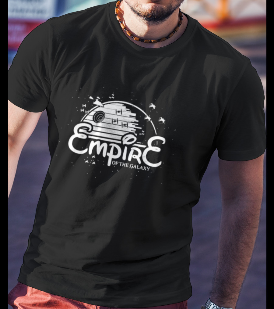 Empire Of The Galaxy Death Star And Tie Fighters T-Shirt