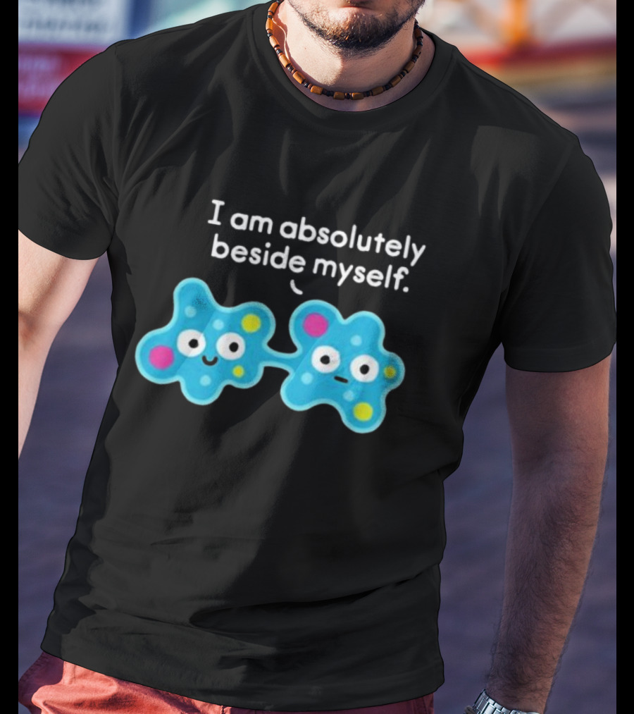 I Am Absolutely Beside Myself Cute Amusing Two Cells Bow Tie T-Shirt