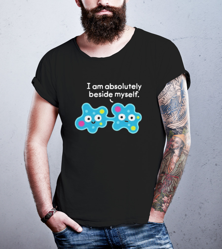 I Am Absolutely Beside Myself Cute Amusing Two Cells Bow Tie T-Shirt