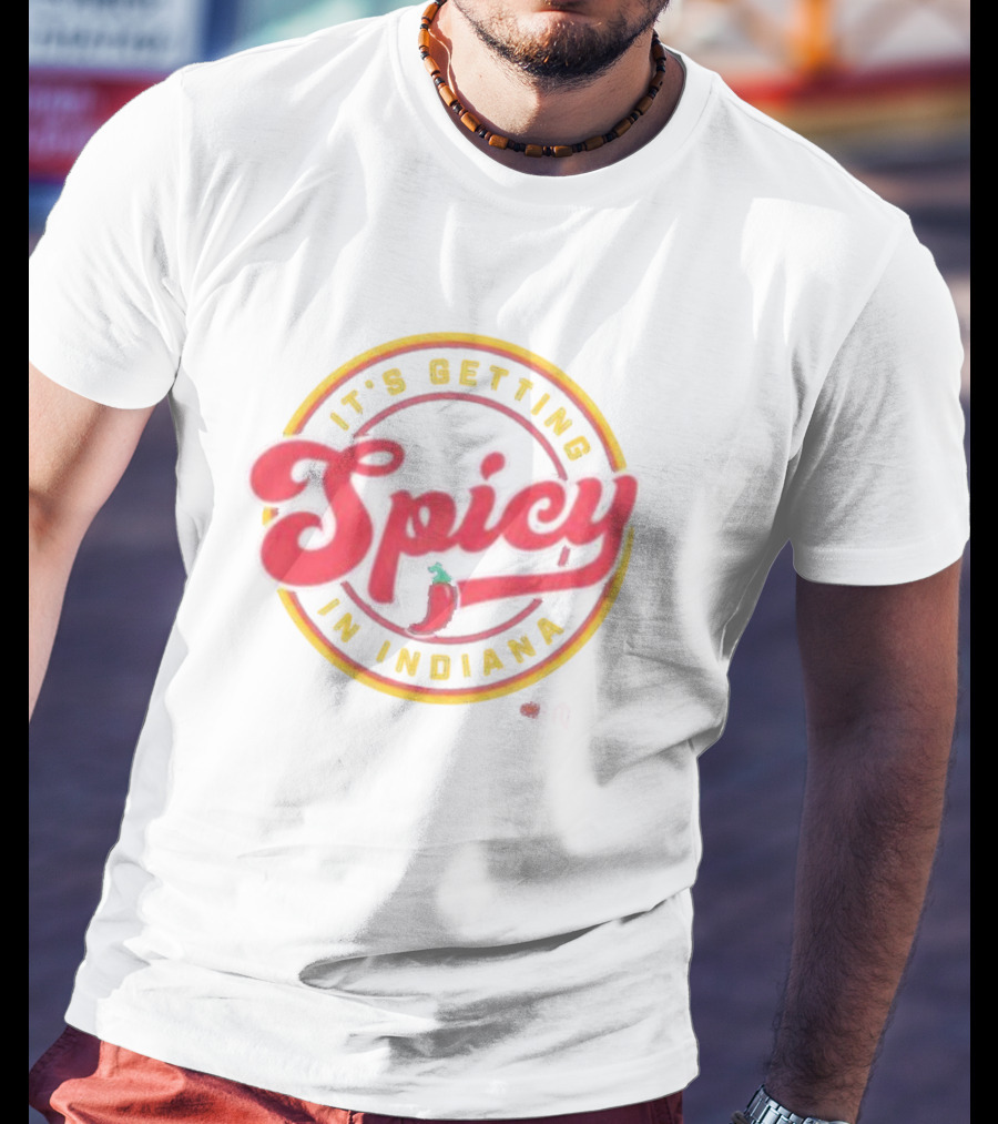 It’s Getting Spicy In Indiana Pepper Circle T-Shirt