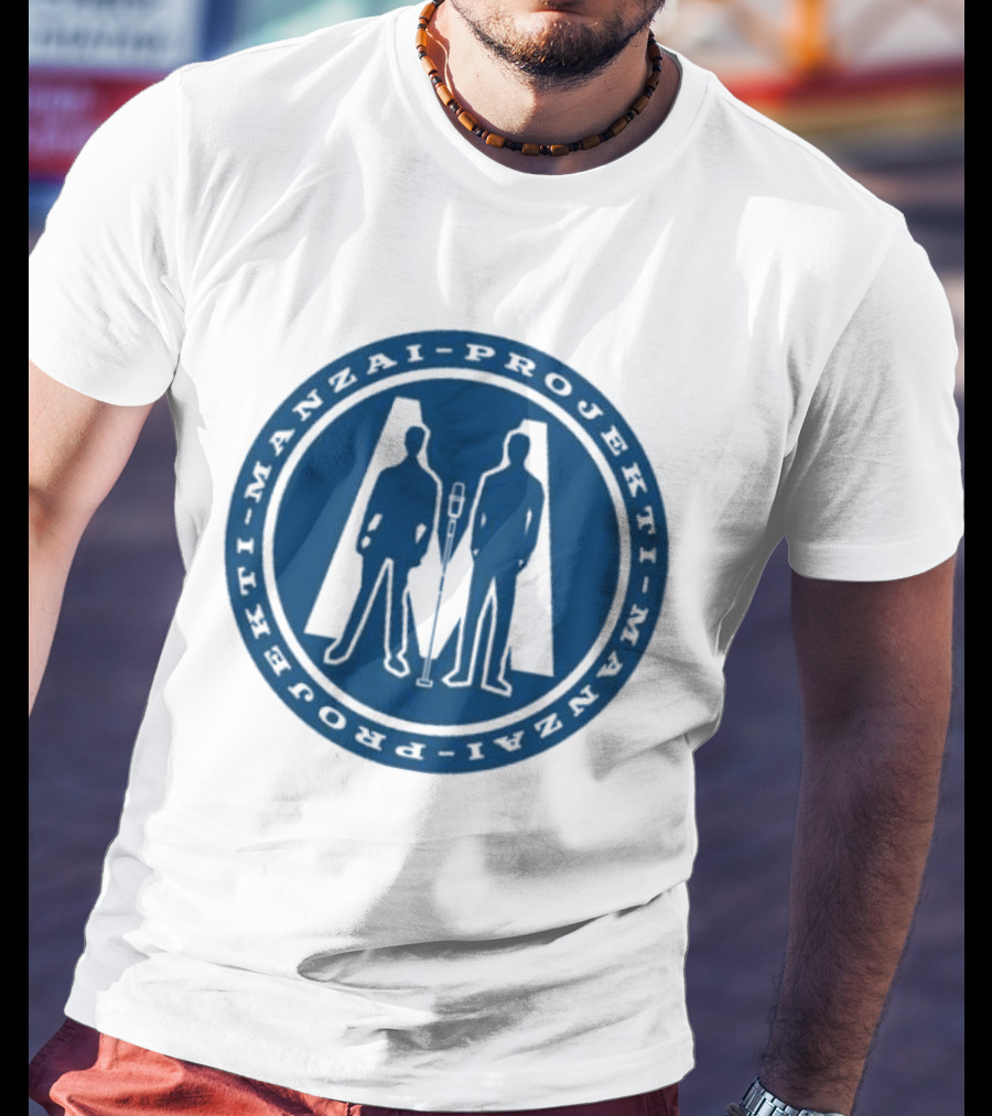 Manzai Projekti Circle Logo With Silhouetted Figures T-Shirt