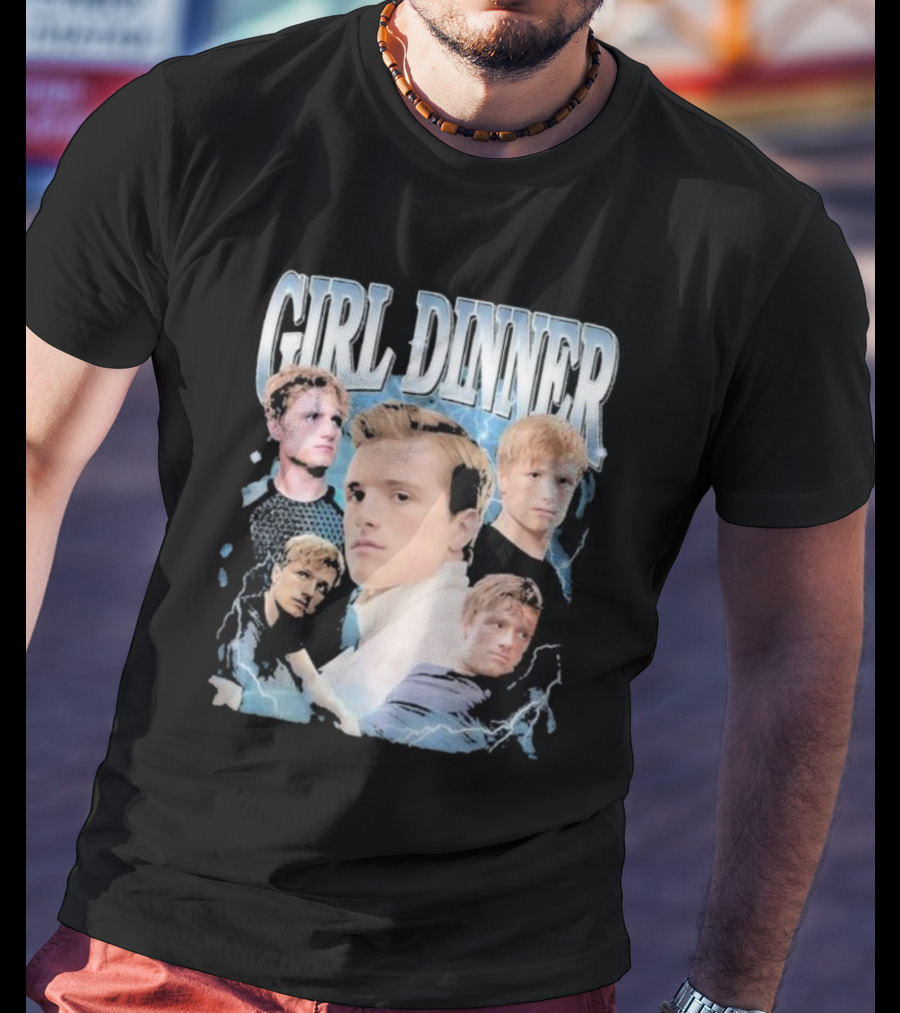 Girl Dinner Josh Hutcherson Collage Multiple Expressions T-Shirt