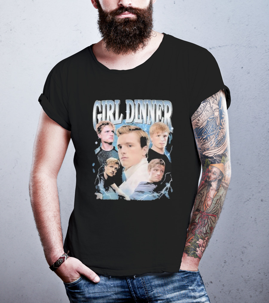 Girl Dinner Josh Hutcherson Collage Multiple Expressions T-Shirt
