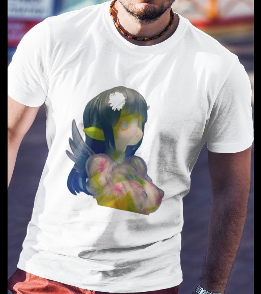 Kikillopieces Makino Fantasy Figurine With Elf Ears And Floral T-Shirt