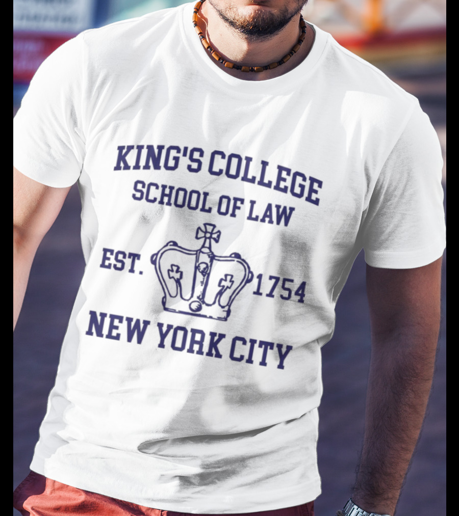 King's College School Of Law Est. 1754 New York City Crown Emblem T-Shirt