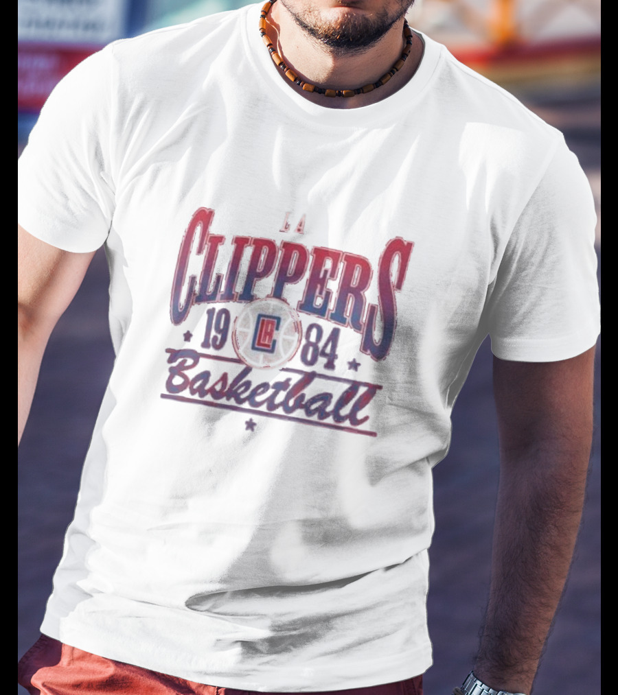 LA Clippers Basketball 1984 Retro Style Fanatics Give And Go Play T-Shirt