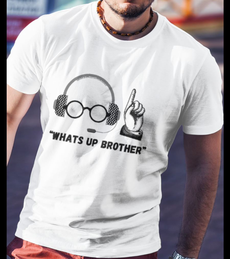 Thread Theory Sketch Jynxzi Streamer What’s Up Brother Headphones Glasses Hand Gesture T-Shirt