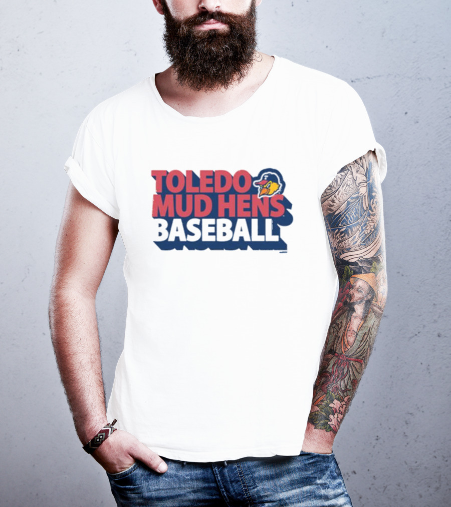 Toledo Mud Hens Baseball Logo With Iconic Classic Blue Hat And Yellow Cartoon Chicken T-Shirt