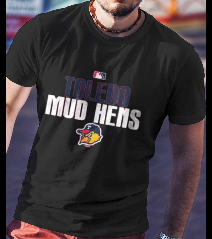 Toledo Mud Hens MLB Team Logo With Bird Mascot T-Shirt
