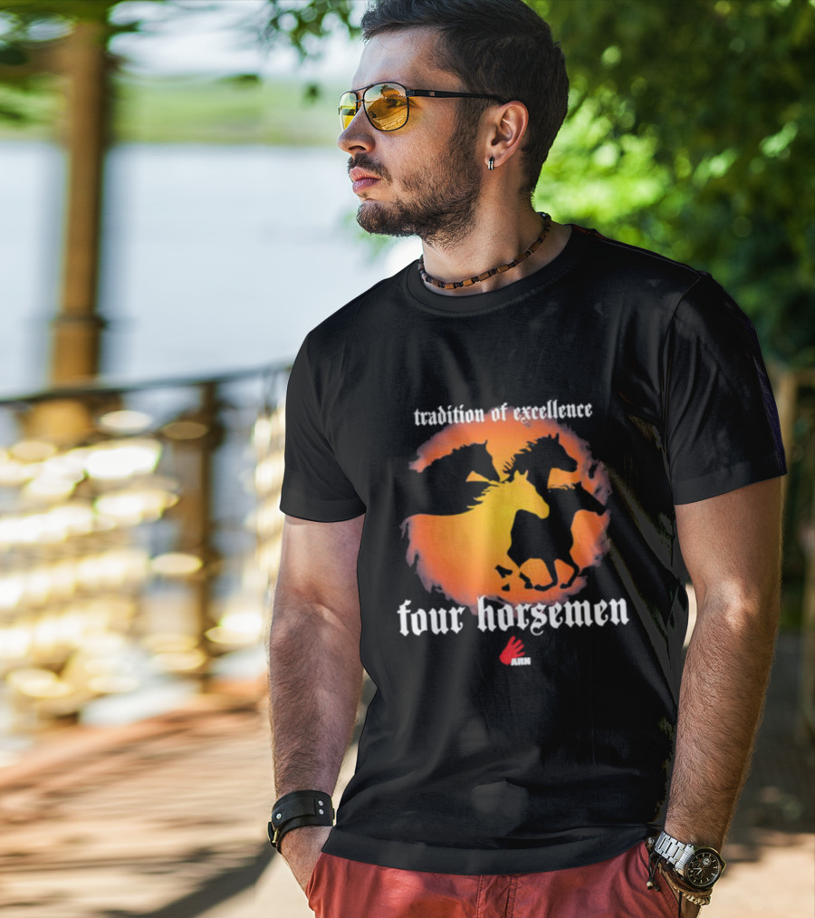 Tradition Of Excellence Four Horsemen Silhouette Sunset Motif ARN T-Shirt