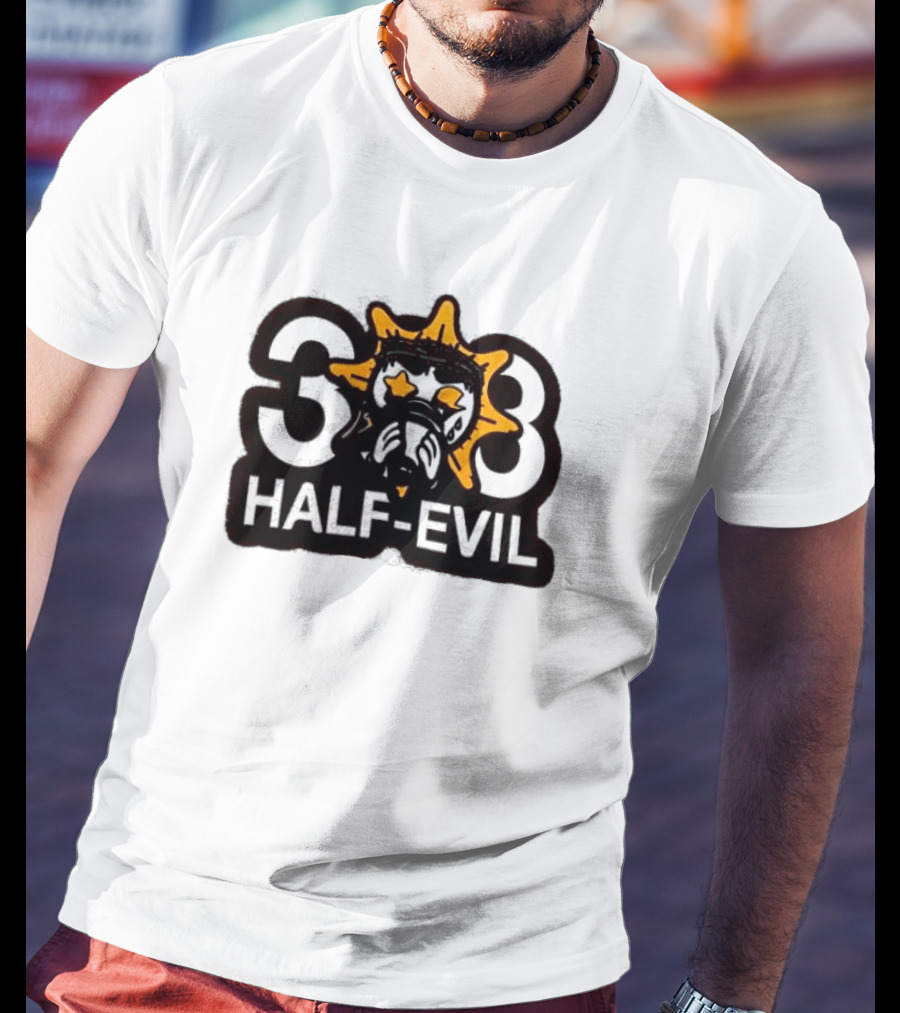 388 Half-Evil Sunburst Mask T-Shirt
