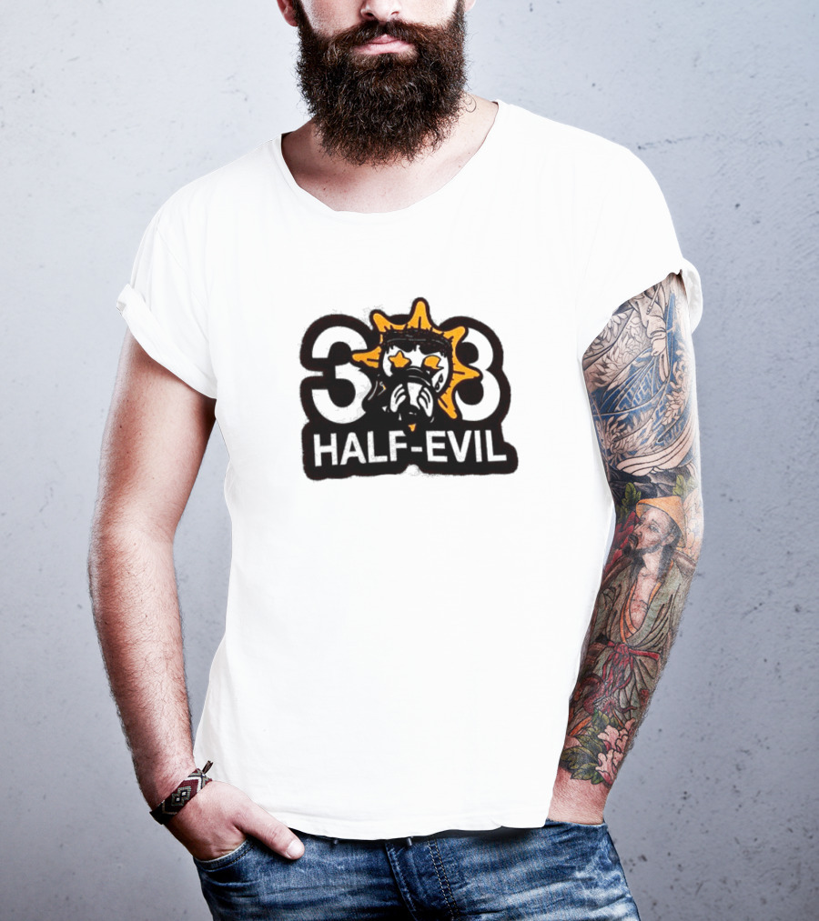 388 Half-Evil Sunburst Mask T-Shirt