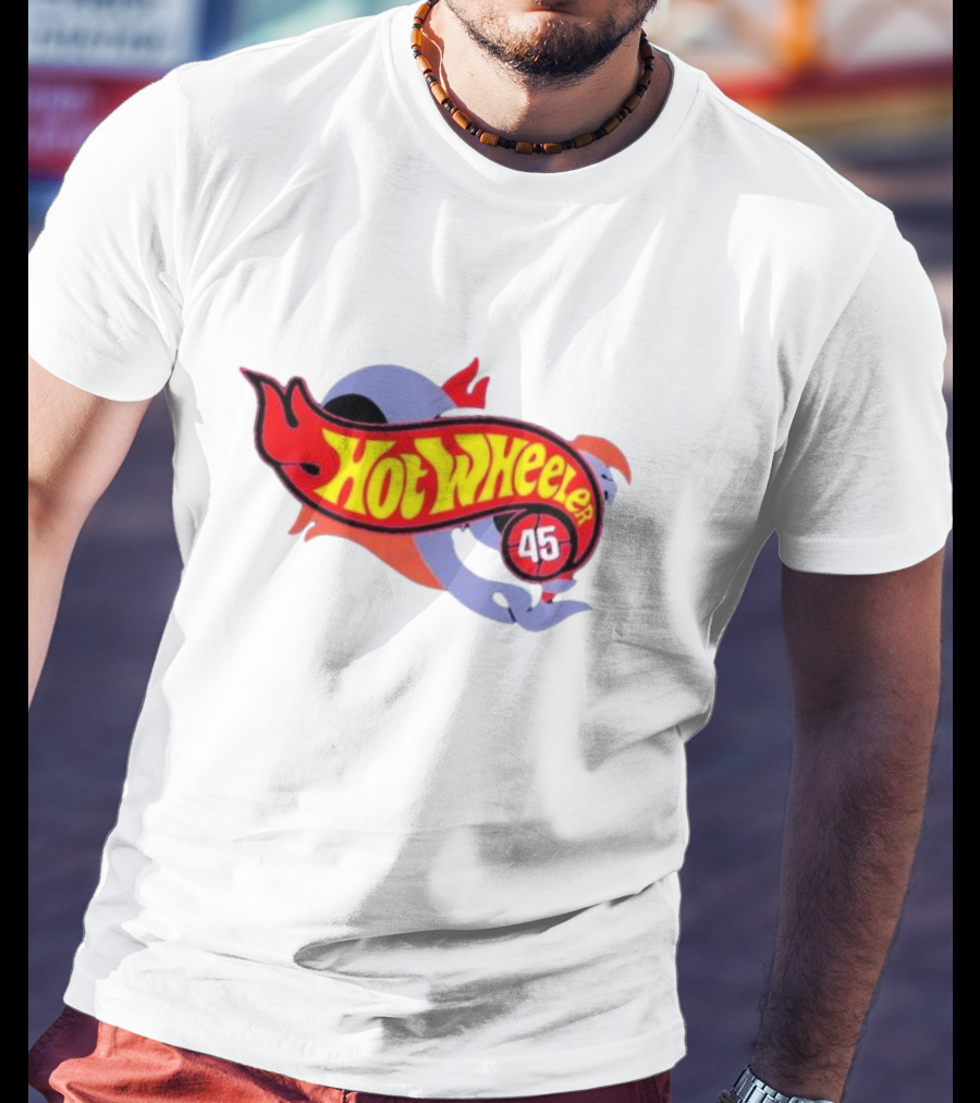 Hot Wheeler 45 Racing Badge Classic Stylized Emblem T-Shirt