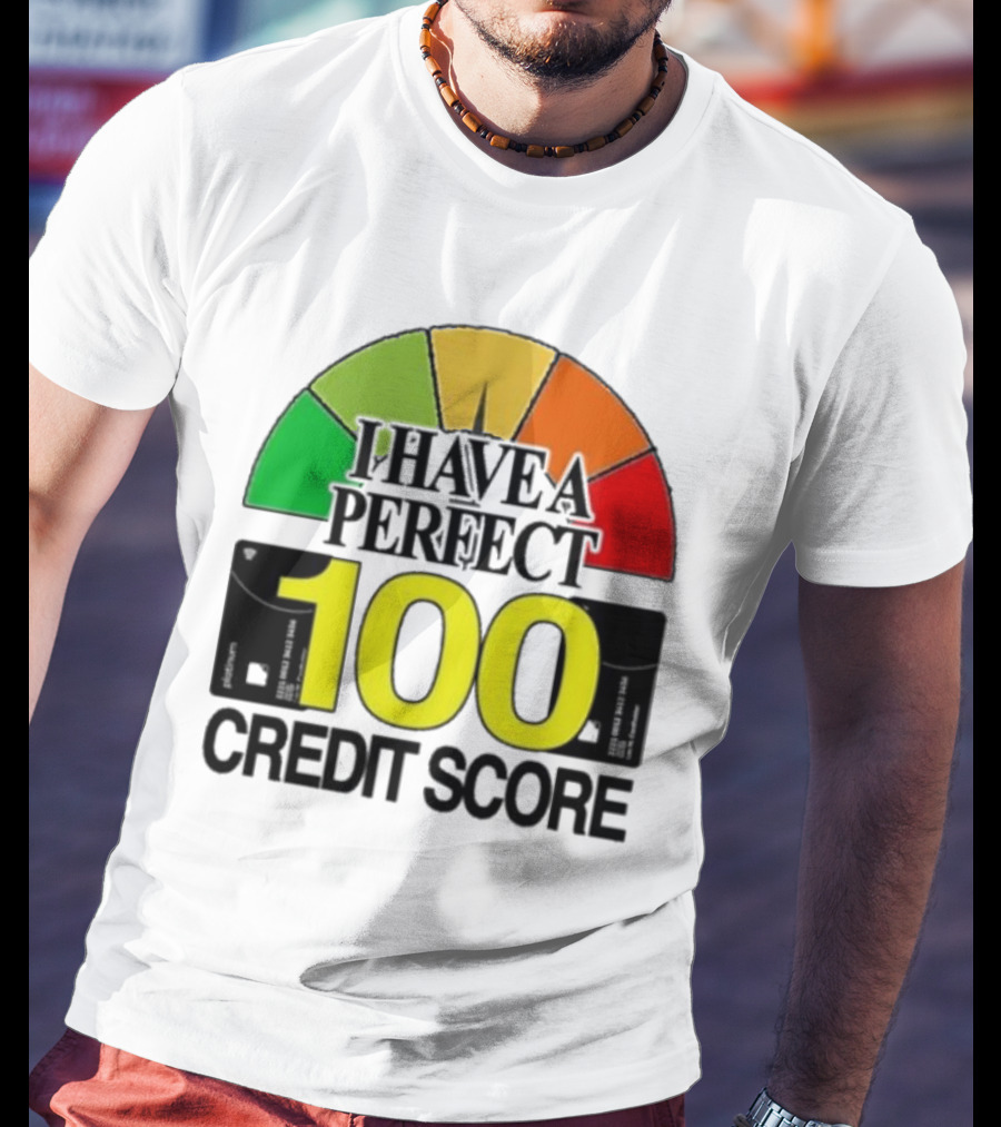I Have A Perfect 100 Credit Score Gauge Graph T-Shirt