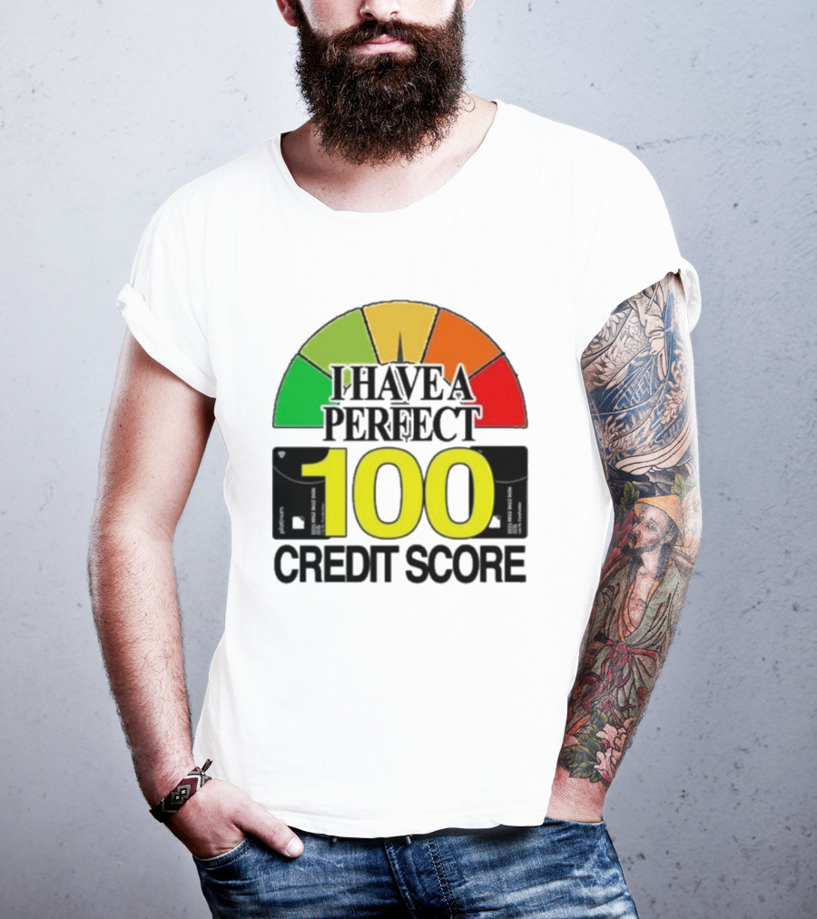 I Have A Perfect 100 Credit Score Gauge Graph T-Shirt