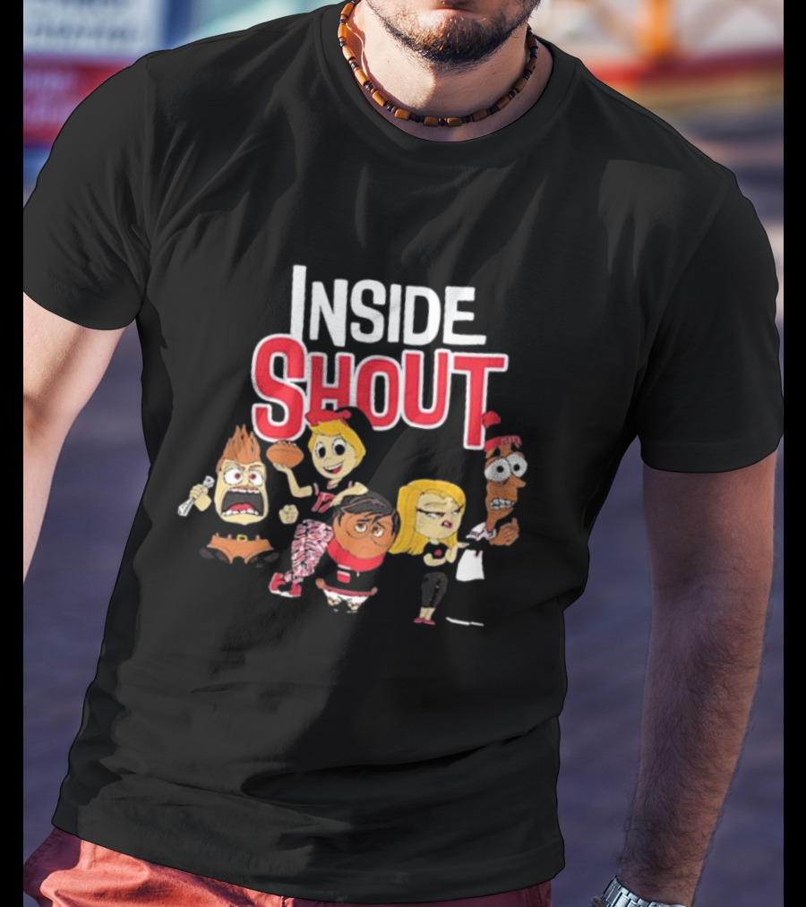 Inside Shout Cartoon Characters Buffalo Bills Football T-Shirt