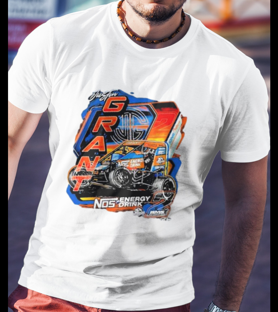 Justin Grant NOS Energy Drink Racing Car JMS T-Shirt