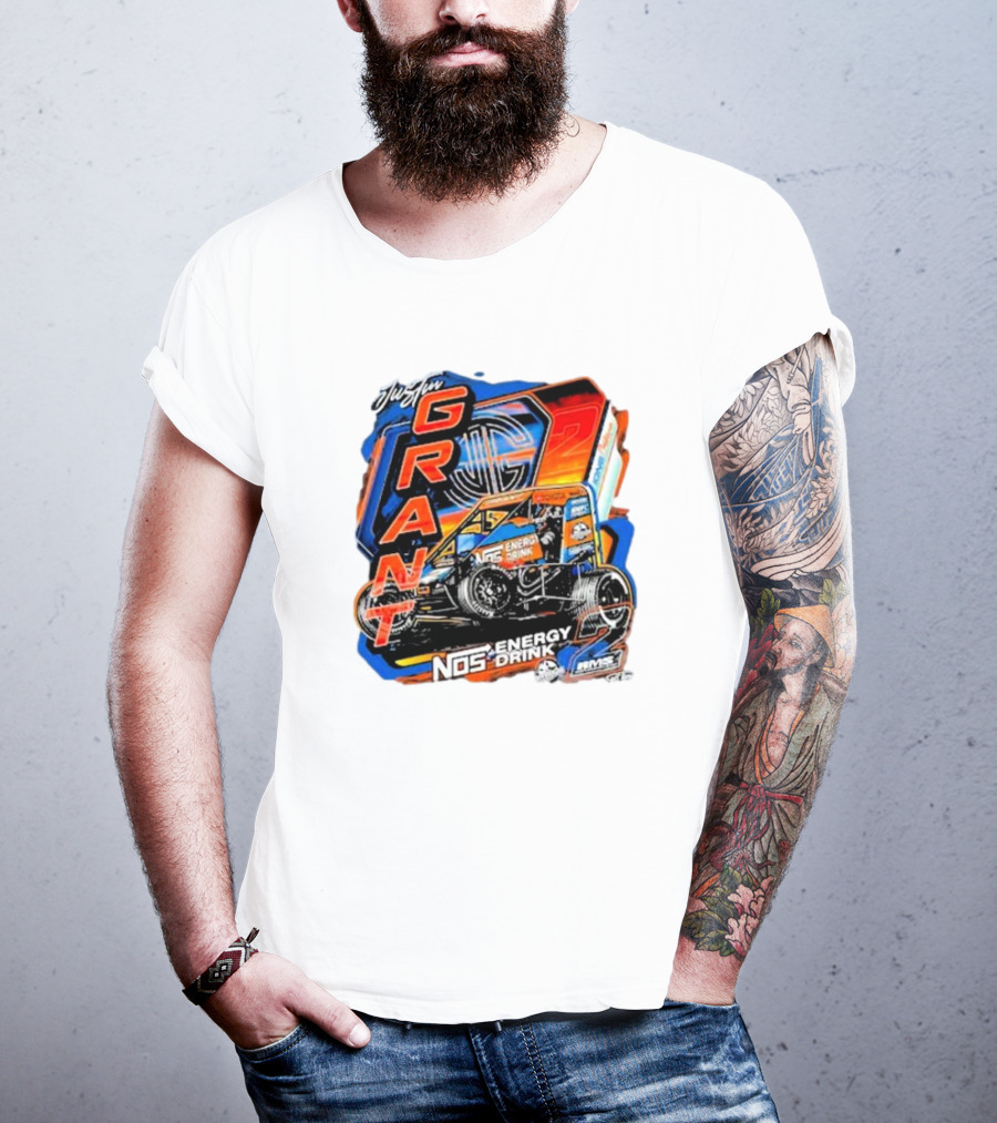 Justin Grant NOS Energy Drink Racing Car JMS T-Shirt