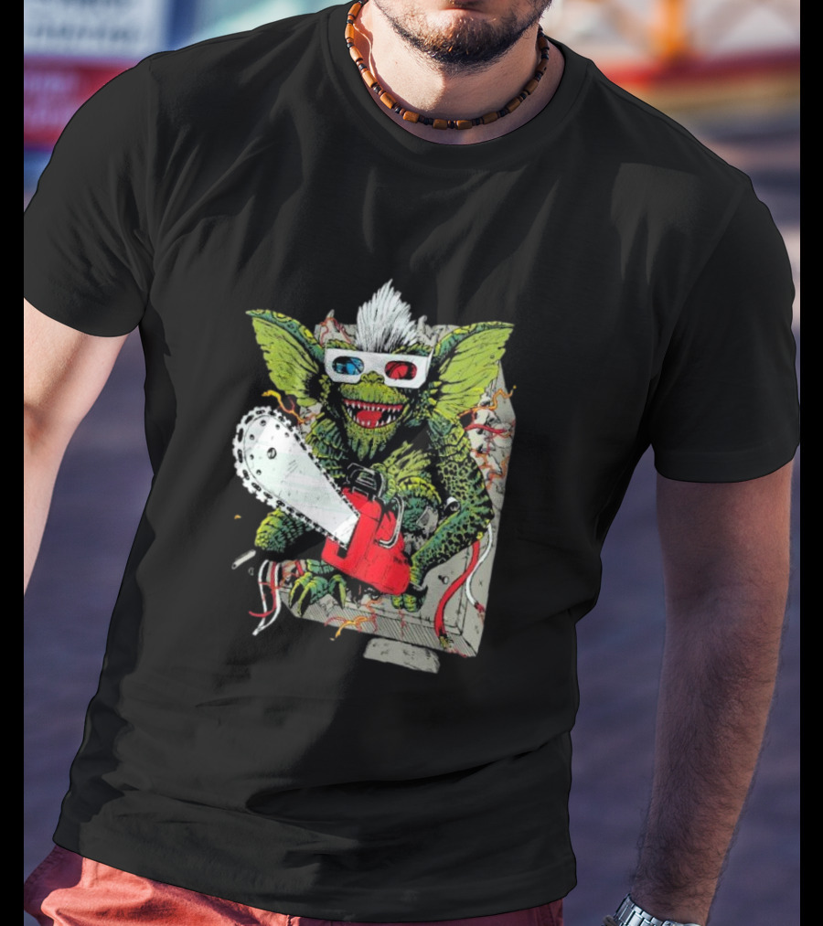 Kingston Falls Chainsaw Massacre Gremlins 3D Glasses T-Shirt