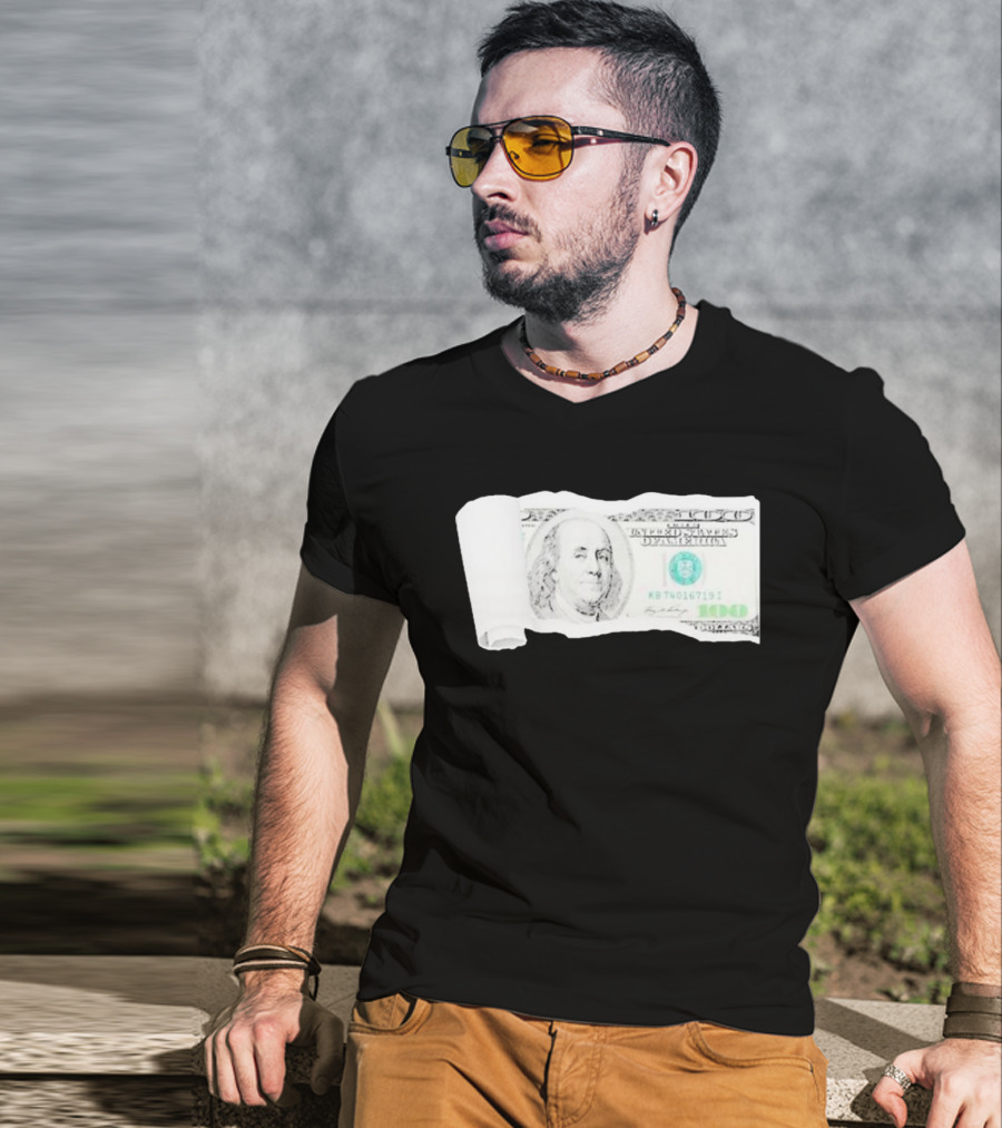 100 Dollars The United States Of America Benjamin Franklin T-Shirt