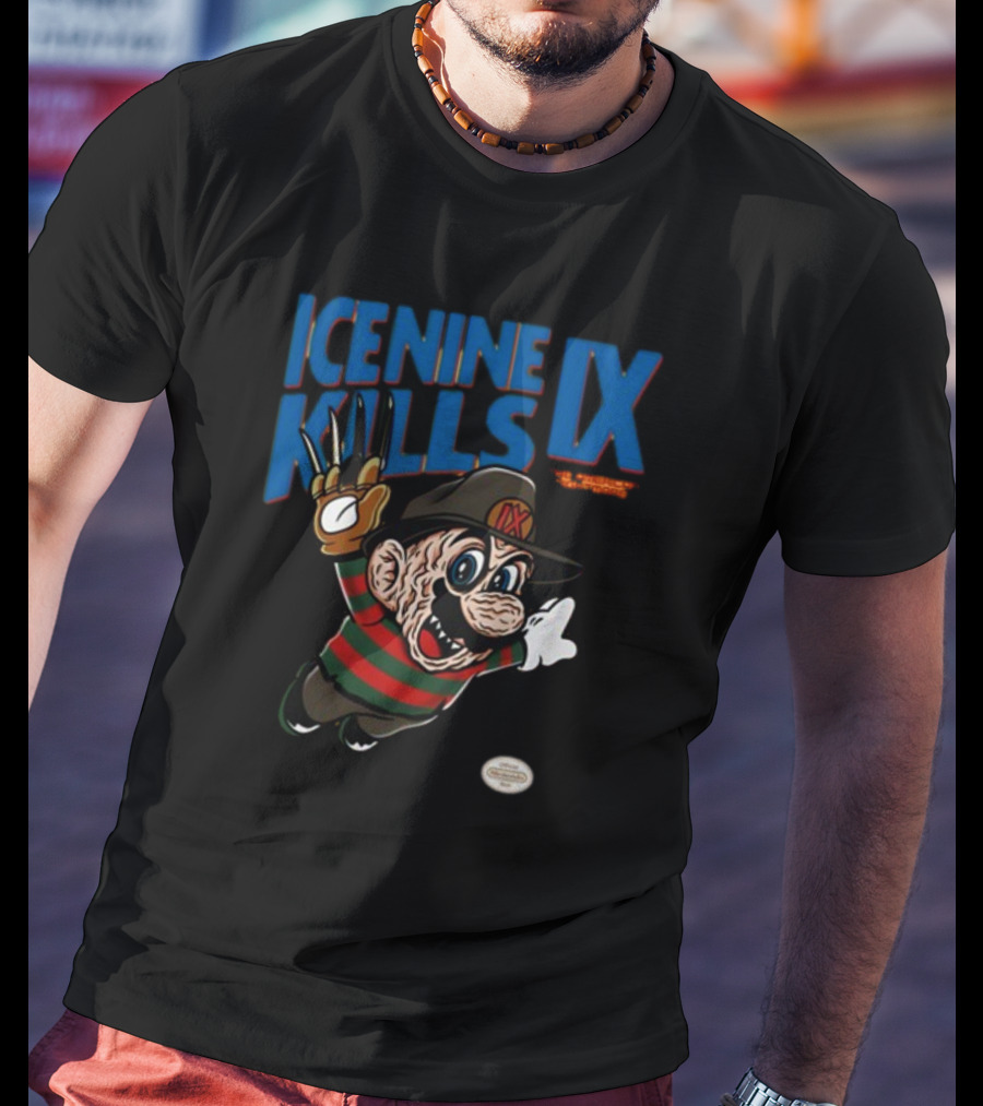 Ice Nine Kills IX The American Nightmare Freddy Krueger Mario Horror Mashup T-Shirt