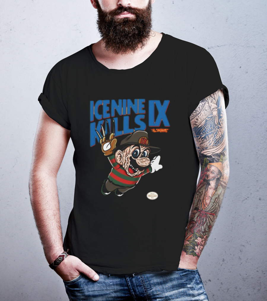 Ice Nine Kills IX The American Nightmare Freddy Krueger Mario Horror Mashup T-Shirt