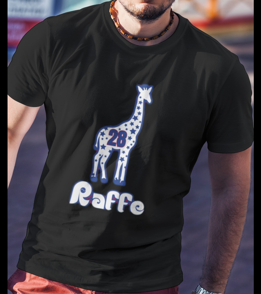 Phillygoat Raffe 28 Star-Patterned Giraffe Jersey T-Shirt