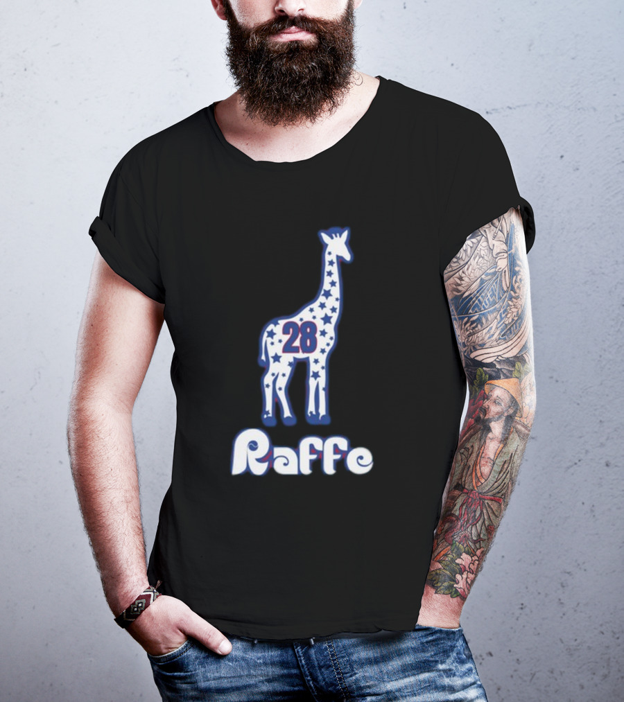 Phillygoat Raffe 28 Star-Patterned Giraffe Jersey T-Shirt