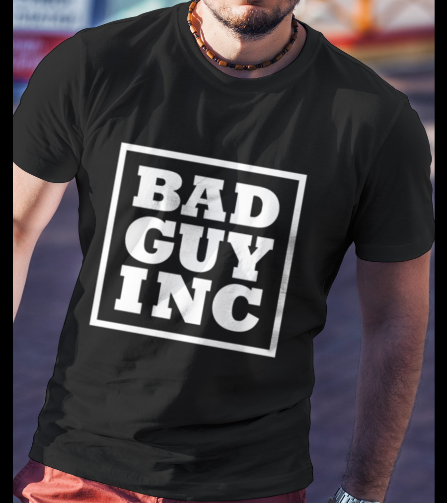 Bad Guy Inc Bold Square Logo Promotion T-Shirt