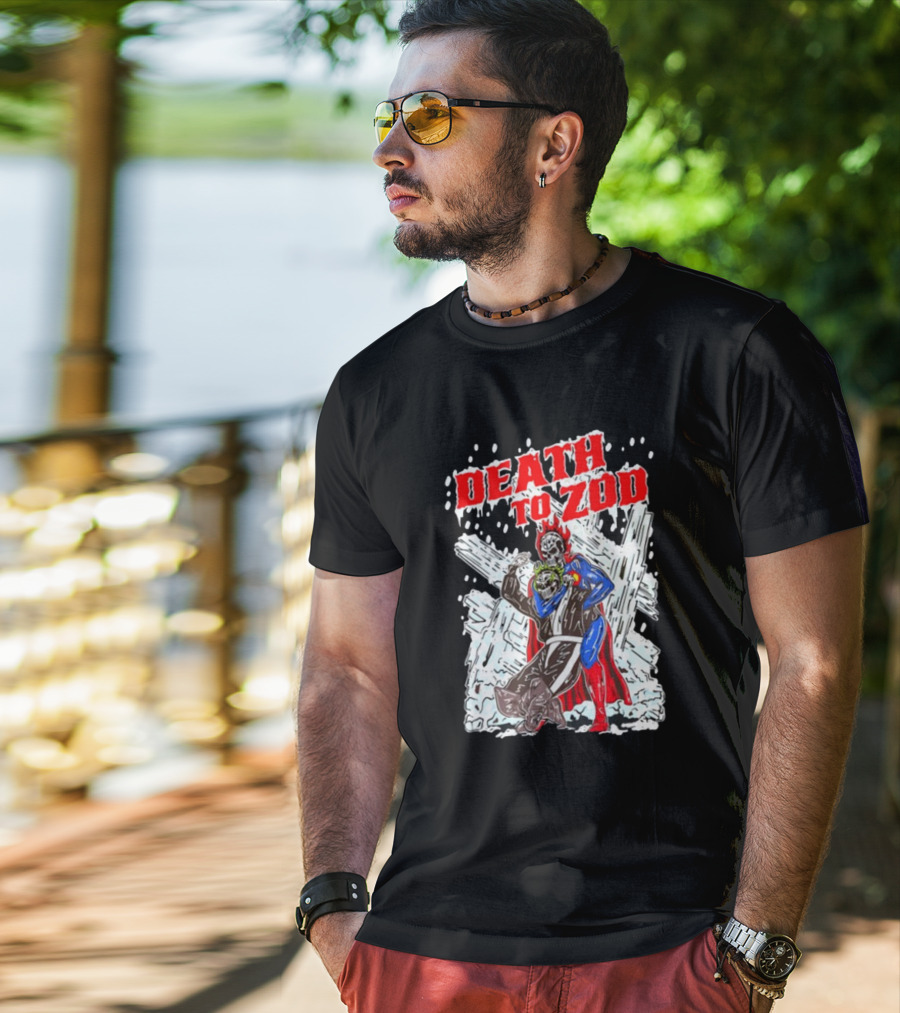 Death To Zod Battle Against Villain In Ice Fortress T-Shirt