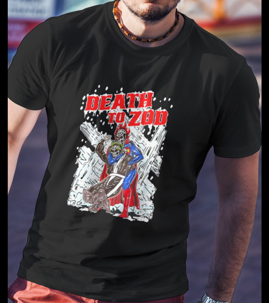 Death To Zod Battle Against Villain In Ice Fortress T-Shirt