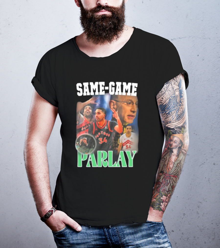 Same-Game Parlay Raptors 34 Basketball Icons T-Shirt