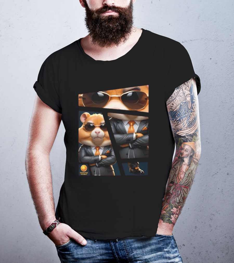 Hamster Combat Grandmaster Suit Sunglasses T-Shirt