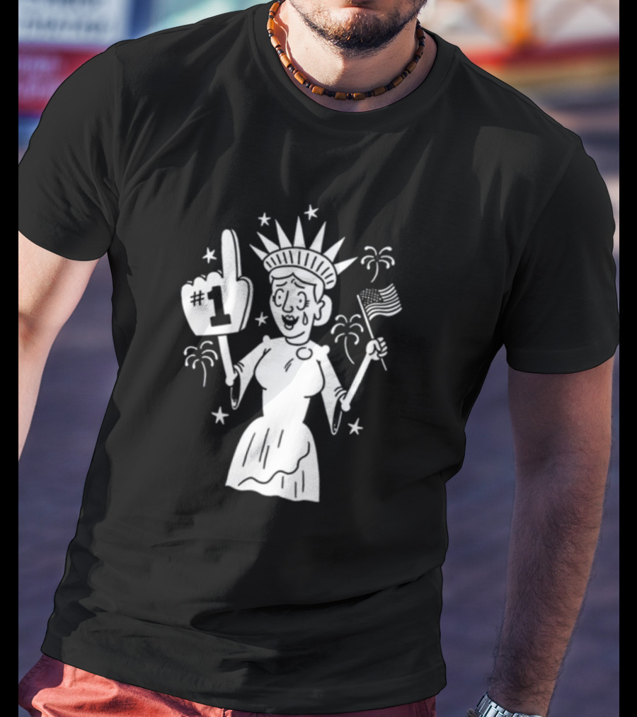 Lady Liberty Patriotic Joy Number One American T-Shirt