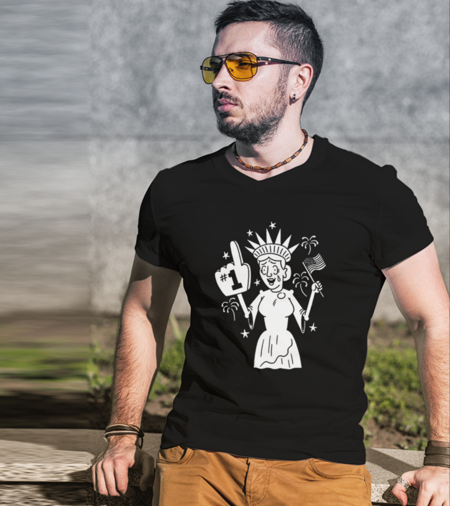 Lady Liberty Patriotic Joy Number One American T-Shirt