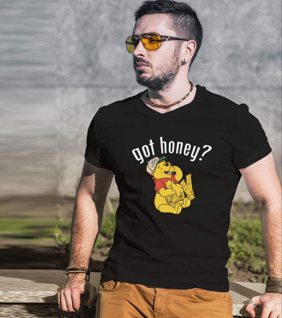 Got Honey Honey Mustard Parody With Bear And Three Strips T-Shirt