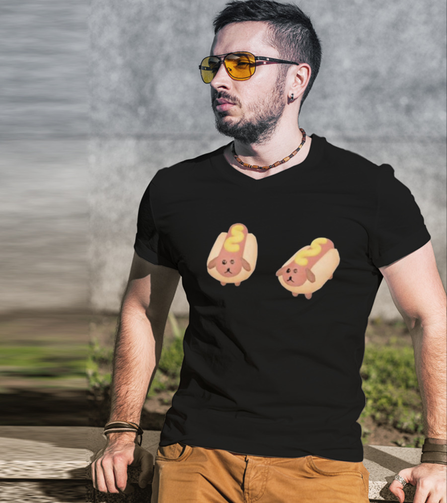 Double Hotdoggy Cute Puppy Snack T-Shirt