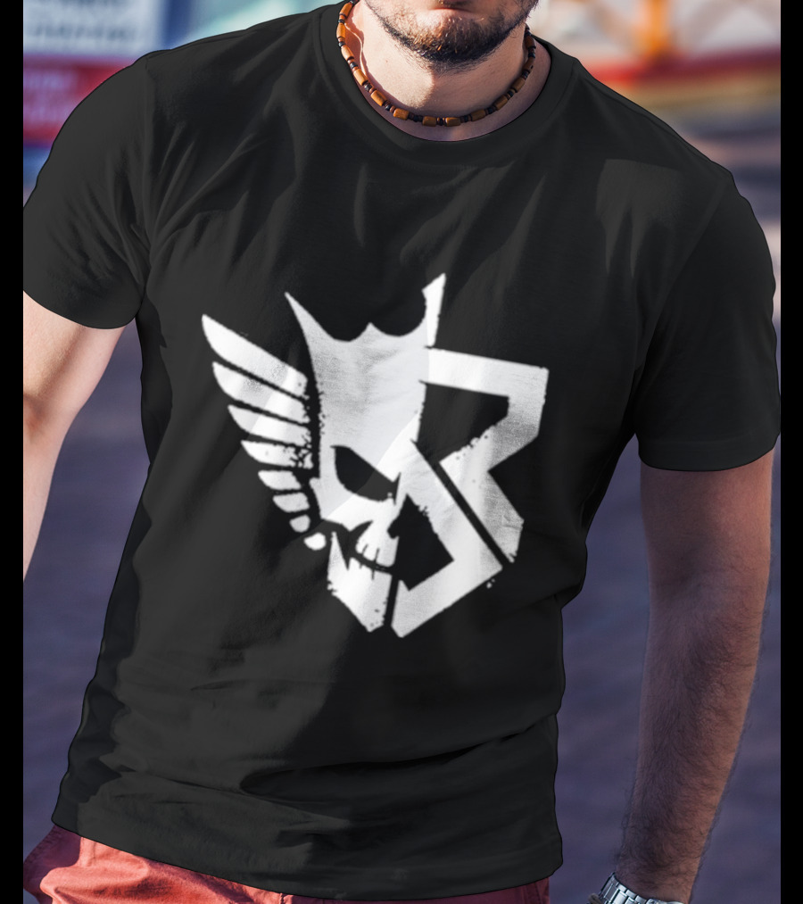 Freakin Nightmare Skull Crown Wings T-Shirt
