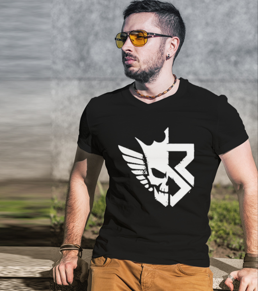 Freakin Nightmare Skull Crown Wings T-Shirt